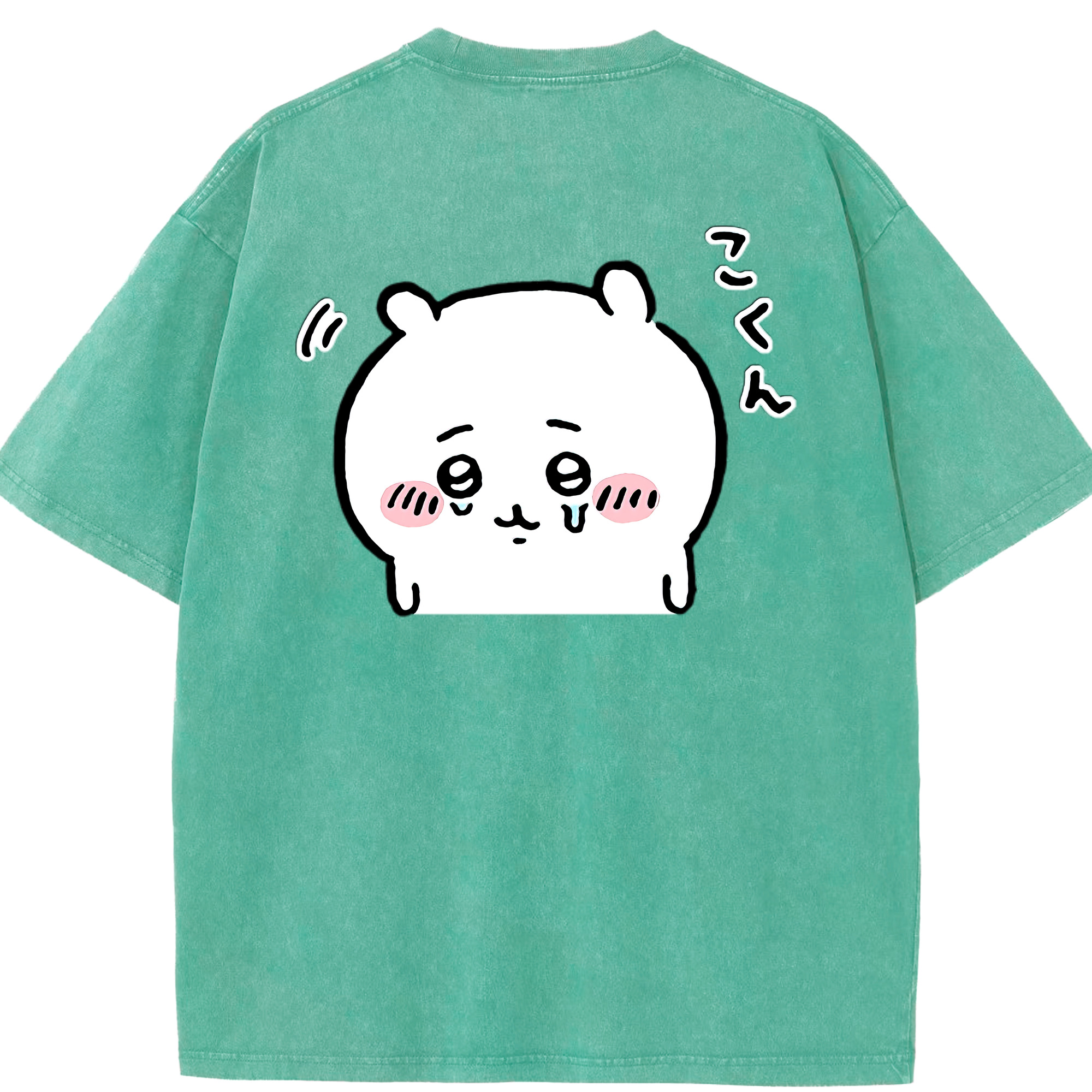 （画像用） ちいかわ ちいかわ Chii-kawa chiikawa 綿100% ヴィンテージ風 半袖Tシャツ（背面プリント）